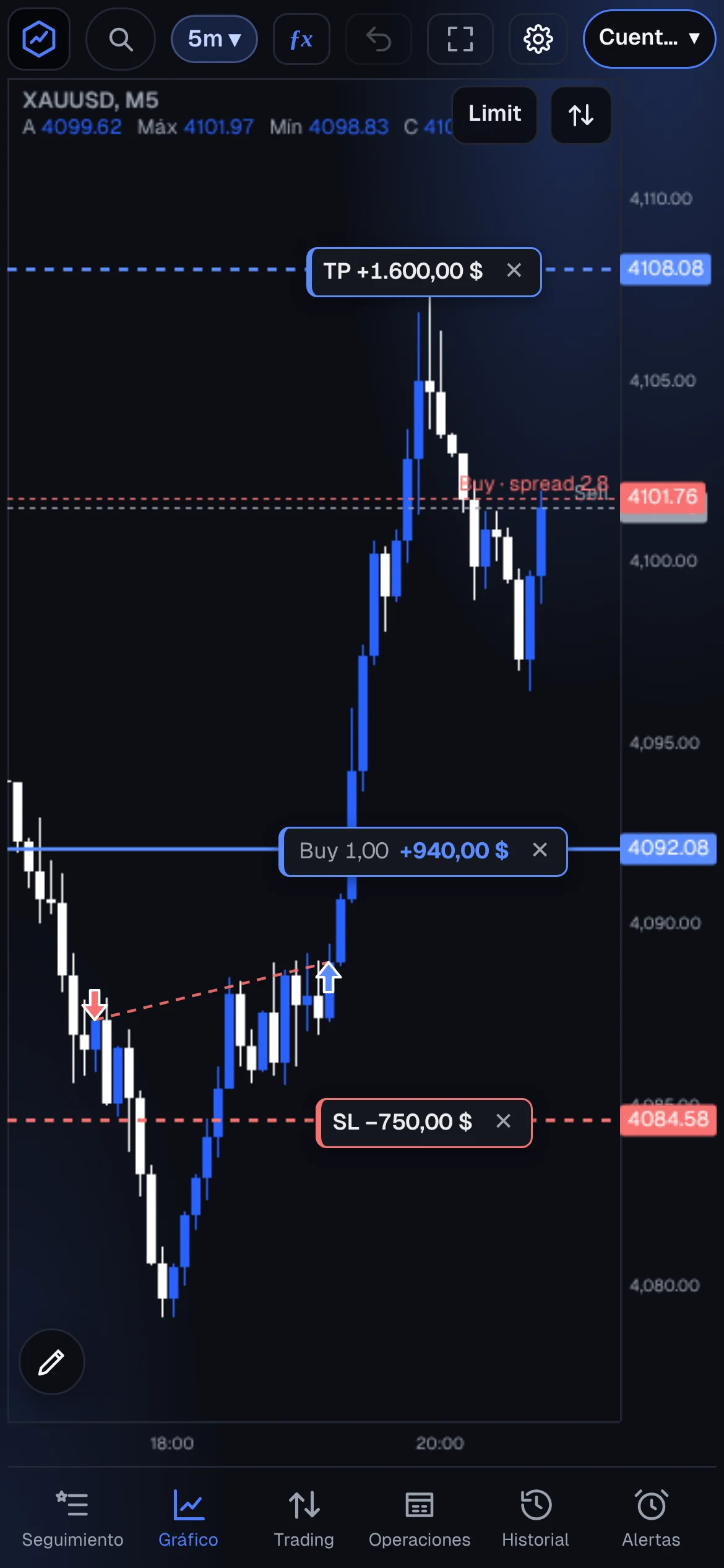 RCM Trader Hub en el móvil